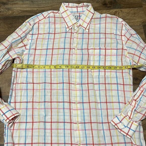 Peter Millar linen long sleeve button down shirt. Size large - Picture 2 of 4